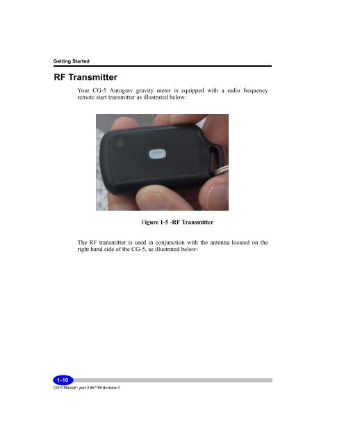 CG-5 Gravity Meter Operation Manual - Scintrex