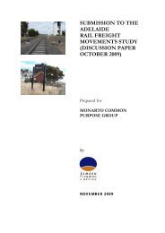 submission to the adelaide rail freight movements study (discussion ...