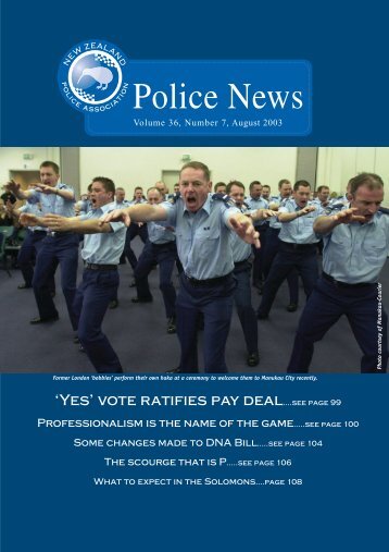 NZPA News August - New Zealand Police Association