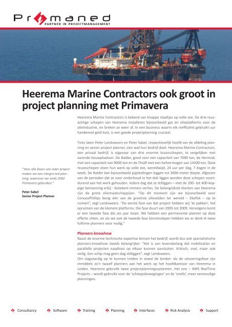 Heerema Marine Contractors ook groot in project ... - Primaned