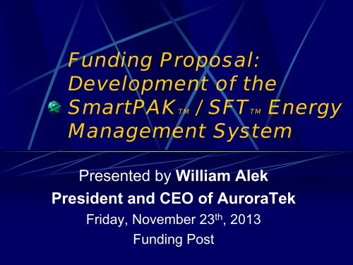 SFT Funding Proposal - Intalek