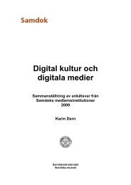 Karin Dern: Digital kultur och digitala medier - Sveriges Museer