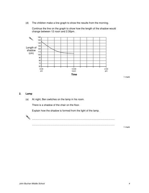 Questions - John Buchan School