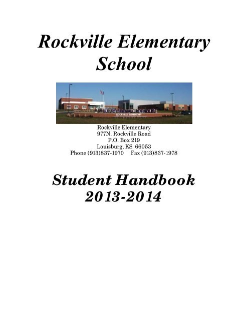 Rockville Elementary Handbook 2013-14 - Louisburg USD 416