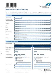 Reklamation zur Mautaufstellung - Toll Collect