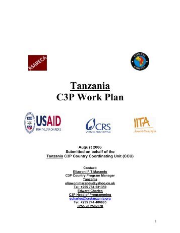 Tanzania C3P Work Plan - Crop Crisis Control Project - IITA