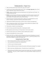 Reading Questions - Chapter Seven
