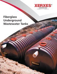 Fiberglass Underground Wastewater Tanks - Xerxes Corporation