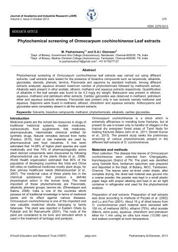phytochemical screening of talahib Phytochemical screenings in preliminary phytochemical screening, the methanol extract of averrhoa bilimbi demonstrated the presence of. phytochemical screening of talahib Phytochemical screenings in preliminary phytochemical screening, the methanol extract of averrhoa bilimbi demonstrated the presence of.
