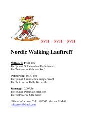 Nordic Walking Lauftreff Mittwoch: 17.30 Uhr - SVH Kassel