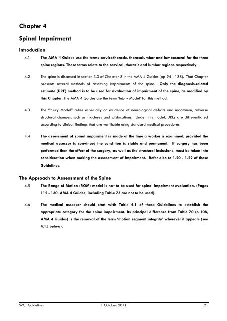 Guidelines for the assessment of permanent impairment Version 3