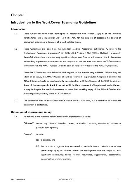 Guidelines for the assessment of permanent impairment Version 3