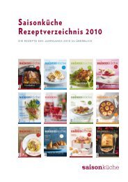 Saisonküche Rezeptverzeichnis 2010