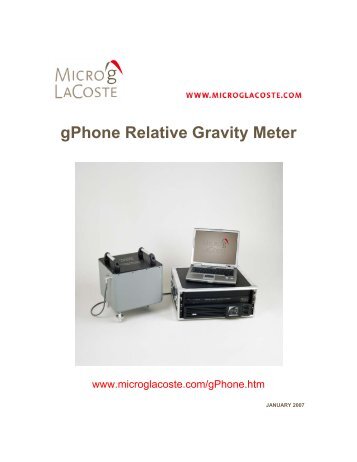 gPhone Relative Gravity Meter - Scintrex
