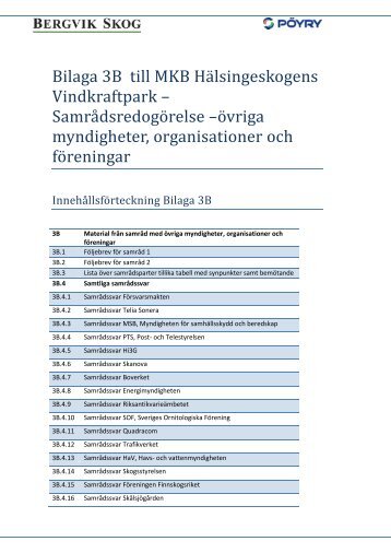 Bilaga 3B â SamrÃ¥dsredogÃ¶relse â samrÃ¥d med Ã¶vriga myndigheter