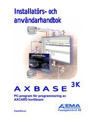 Axbase 3000 - Blekinge LÃ¥s & Larmteknik AB