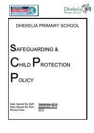 Safeguarding and Child Protection Policy - Dhekelia Primary School