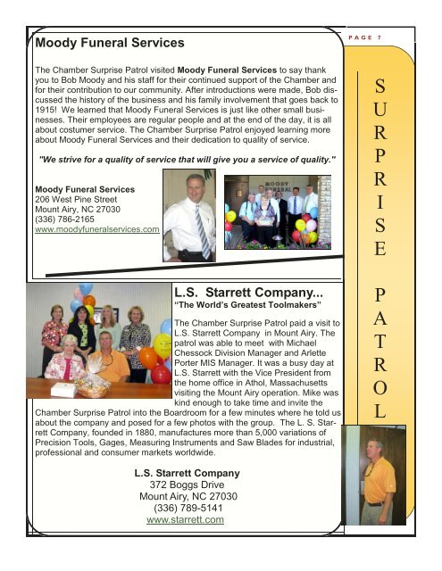 June Newsletter - Greater Mount Airy Chamber of Commerce