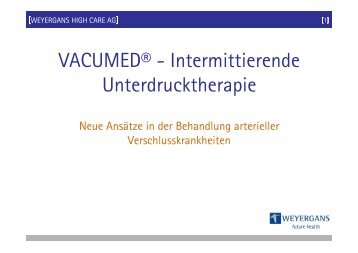 VACUMED® - Intermittierende Unterdrucktherapie
