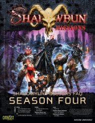 Shadowrun Missions FAQ - Season Four