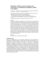 Controlling the performance of membrane filtration plants ... - Evides