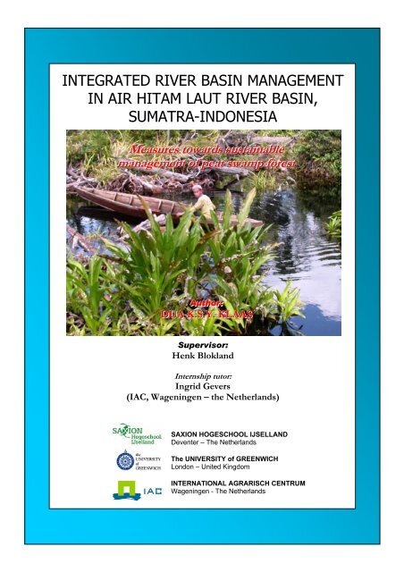 Integrated River Basin Management In Air Hitam Laut