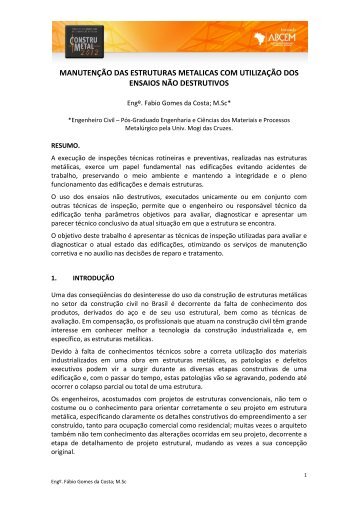 Manutenção Estruturas Metalicas - abcem