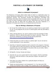 Writing a Statement of Purpose (PDF format) - Career Center
