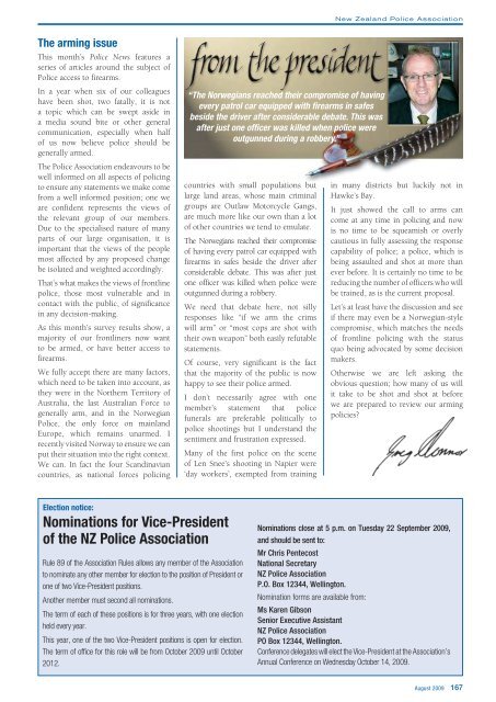 Police News August 09.indd - New Zealand Police Association