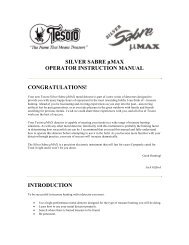 SILVER SABRE ÂµMAX OPERATOR INSTRUCTION MANUAL ...