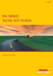 DHL InrIkes tILLvaL ocH tILLÃ¤gg.