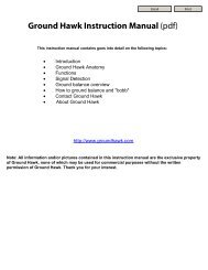 Ground Hawk Instruction Manual (pdf) - Great Lakes Metal Detecting