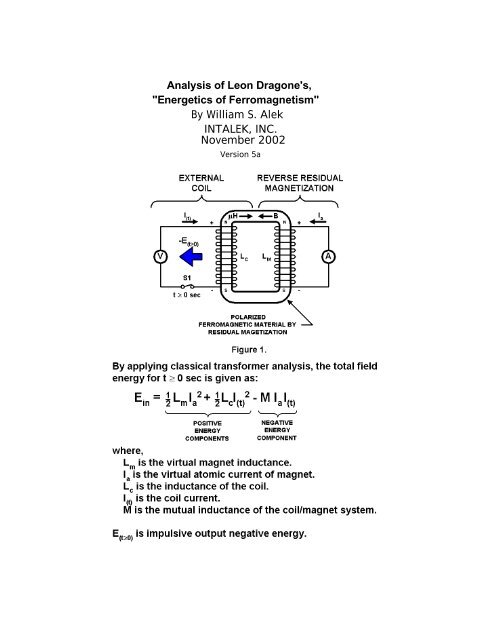 Analysis of Leon Dragone's paper by William Alek - Intalek