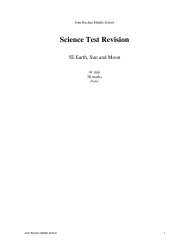 Science Test Revision - John Buchan School