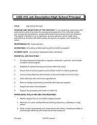 USD 416 Job Description-High School Principal - Louisburg USD 416