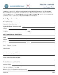 OPERATION WARFIGHTER Intern Request Form