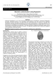 Biometric authentication using fingerprint