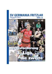 Saisonheft 2011/12 - SV GERMANIA FRITZLAR 1976 eV