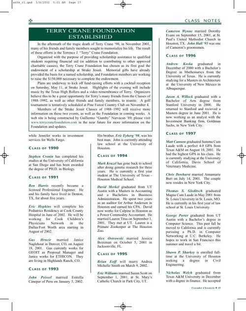 calendar of events - Strake Jesuit College Preparatory