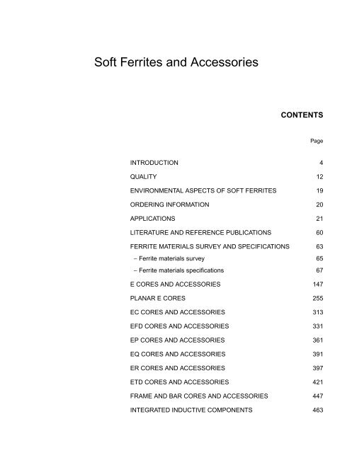 Soft Ferrites And Accessories Intalek - 