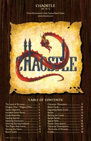 Chaostle Rule Book (pdf) - Chivalry Games