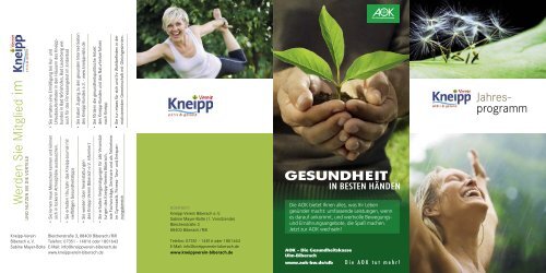 Flyer 2012 - Kneipp-Verein Biberach eV