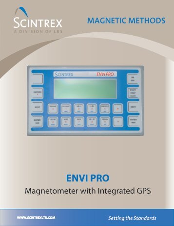 envi pro proton magnetometer with integrated gps ... - Scintrex