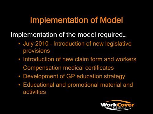 Return to work - Employer and Worker Presentation - WorkCover ...