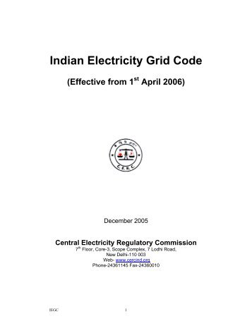 revised indian electricity grid code - aegcl