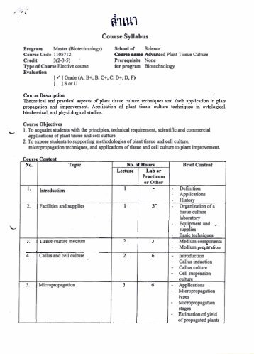 Course Syllabus