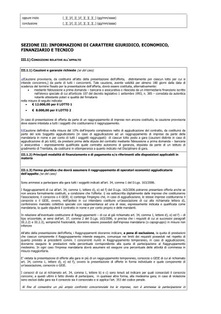 Avviso di gara (.pdf 174 KB ) - Gare di Trenitalia