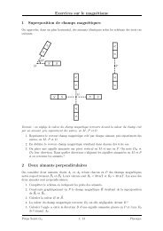 Exercices sur le magnÃ©tisme 1 Superposition de champs ...