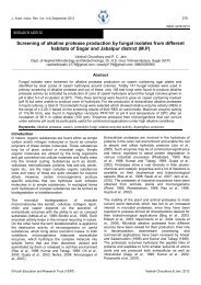 Screening of alkaline protease production by fungal isolates from ...