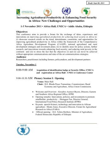 Increasing Agricultural Productivity & Enhancing Food Security in ...